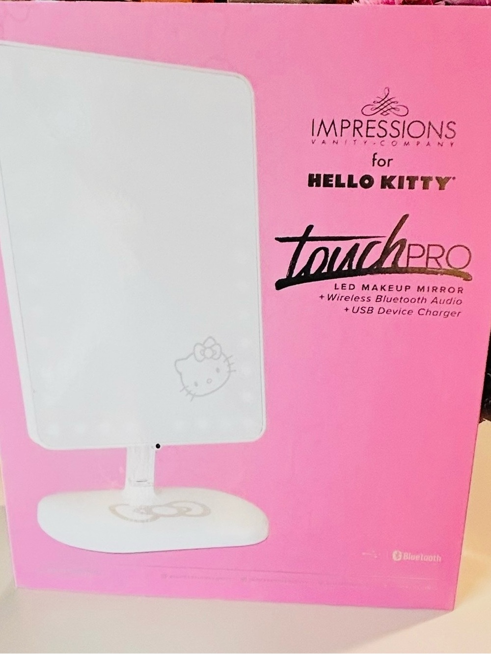 Hello Kitty TouchPro LED Makeup Mirror – Pink & White